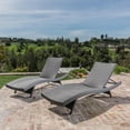 thumbnail image 1 of Noble House Marrin Chaise Longue Réglable Lot de 2, Osier Gris avec Pieds Résistants aux Intempéries et Pliants, 1 of 4