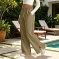 thumbnail image 5 of Women's Straight Leg Sweatpants Fashion Casual Straight Solid Color Loose Pants Home and Work Wear, 5 of 6