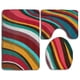 thumbnail image 1 of ABPHQTO Rayas de colores Candy Waves Juego de alfombras de baño de 3 piezas Alfombra de baño Alfombra de contorno y tapa de inodoro ABPHQTO Cont-CHAPPLE-11852, 1 of 2