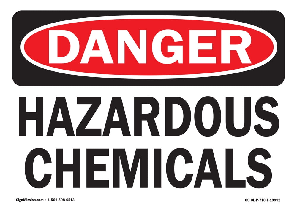 OSHA Danger Sign Hazardous Chemicals Vinyl Decal Protect Your