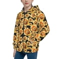 thumbnail image 2 of Pofeuu Sunflowers 1 Print Teenage Zipper Hoodie Sweatshirts Hooded Casual Jackets With Pocket For Boys Girls-Small, 2 of 6
