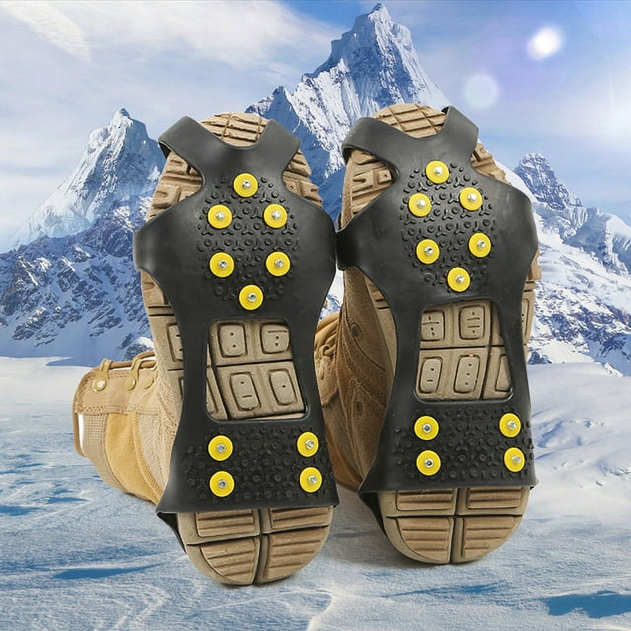 AGPtek Ice Snow Anti Slip Teeth Grip Shoe Covers Overshoes Snow Shoes Crampons Cleats - image 3 of 3