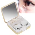 thumbnail image 4 of Estuche para lentes de contacto portátil, caja de almacenamiento, soporte para contenedor de lentes de contacto cosméticos (Beige), 4 of 8