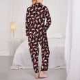 thumbnail image 3 of KLL Salamander Print Women's Long Sleeve Pajamas with Pants Sleepwear Loungewear 2 Set-Medium, 3 of 8