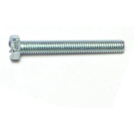 

#10-32 x 1-1/2 Zinc Plated Steel Fine Thread Slotted Indented Hex Head Machine Screws MSIHS-140