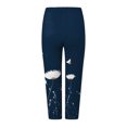 thumbnail image 5 of YDFCWXW Womens Capri Leggings Butterfly Printed High Waisted Legging Stretchy Athletic Gym Tights Cropped Yoga Pants Dark Blue, S, 5 of 5