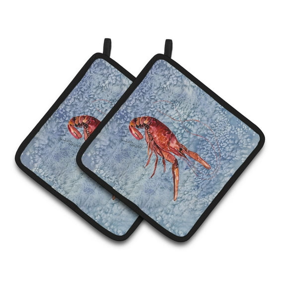 Carolines Treasures 8231PTHD Crawfish Pair of Pot Holders, 7.5HX7.5W, multicolor