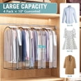 thumbnail image 2 of Bolsas transparentes Liuoud de 10 pulgadas con fuelle para colgar la ropa, 2 of 8