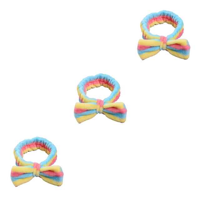 Sonducket Diademas Lazo Nudo Estiramiento Suavidad Adornos de franela Accesorios para el cabello Diadema para de cara Sporting iris raya Type1 NO1 Sonducket CBP376849