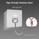 thumbnail image 2 of Large Adhesive Hooks 22ib(max),waterproof Rustproof Wall Hooks,8pcs, 2 of 5
