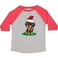 thumbnail image 3 of Inktastic Christmas Dachshund Dog Santa Boys or Girls Toddler T-Shirt, 3 of 5