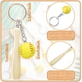 thumbnail image 4 of LLavero de sóftbol Mini bate de madera llavero de sóftbol llaveros de sóftbol para niñas equipo de sóftbol deportes fiesta favores 12 piezas Namotu CZYD-HQ60, 4 of 7