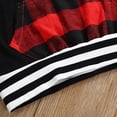 thumbnail image 5 of Baby Boys Girls Hooded Striped Tops Plaid Red Pants, 5 of 5