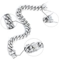 thumbnail image 2 of Pulsera de acero inoxidable para hombre, cadena cubana de peso pesado, 63 g, 2 of 3