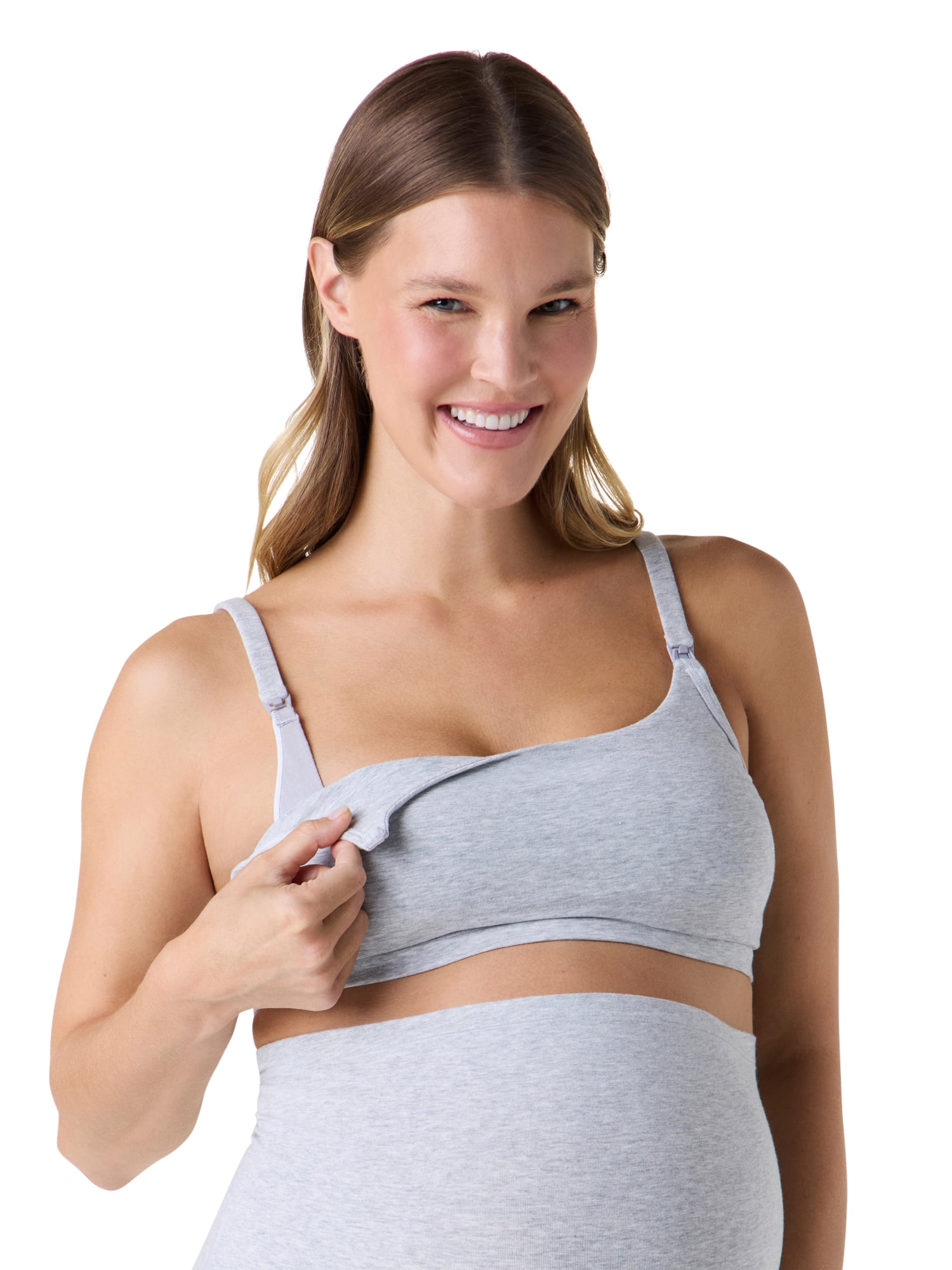Ingrid & Isabel For Every Belly Women's Maternity & Nursing Cotton Jersey Bralette, SizesS-4XL