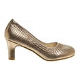thumbnail image 3 of Badgley Mischka Little Kids Girls Heel Dress Shoes with Rhinestone - Rose Gold, Size: 13, 3 of 7