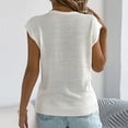 thumbnail image 6 of Karight Women‘s Casual Fashion Solid Color V-Neck Summer Camisole Blouse T-shirt Tank Top, 6 of 8