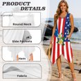 thumbnail image 5 of HELLHERO Puerto Rico Flag Print Casual Midi Dress, Side Pockets Sleeveless Sundress Irregular Hem Round Neck Sleeveless Sundresses, 5 of 8