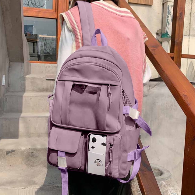 College Style Foreign Trade Backpack For Women Korean Version Student Bag Elementary And Middle School Students School Bag Nylon Cloth Large Capacity Backpack