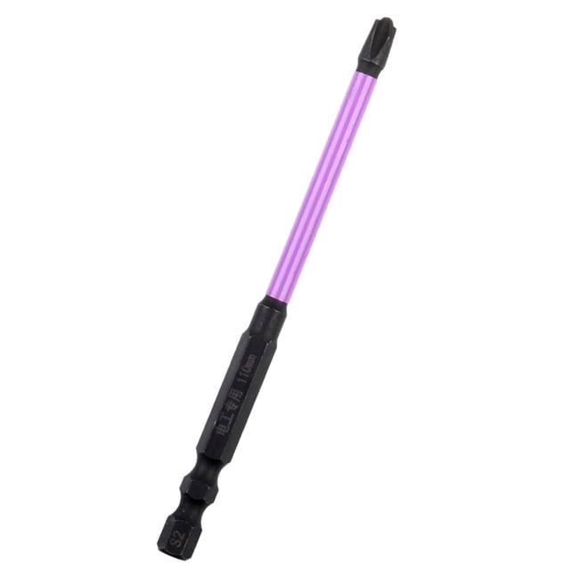 Punta De Destornillador Magnética Especial Ranurada Antideslizante Para Taladros Eléctricos 110mm FPH2 Púrpura 110 mm FPH2 Púrpura
