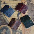 thumbnail image 6 of Mini Pocket Notebook Carved Leather Burgundy, Super Mini Pocket Notebook Creative Cowhide Handmade Jewelry Notepad Multi Purpose Mini Leather Ledger, 6 of 9