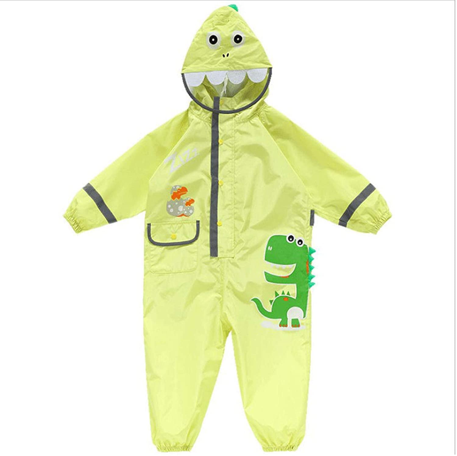 One Piece Toddler Rain Suit Waterproof Coverall with Hood Kids Cartoons ...