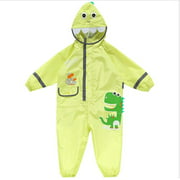 One Piece Toddler Rain Suit Waterproof Coverall with Hood Kids Cartoons Raincoat Muddy Buddy Jumpsuit
