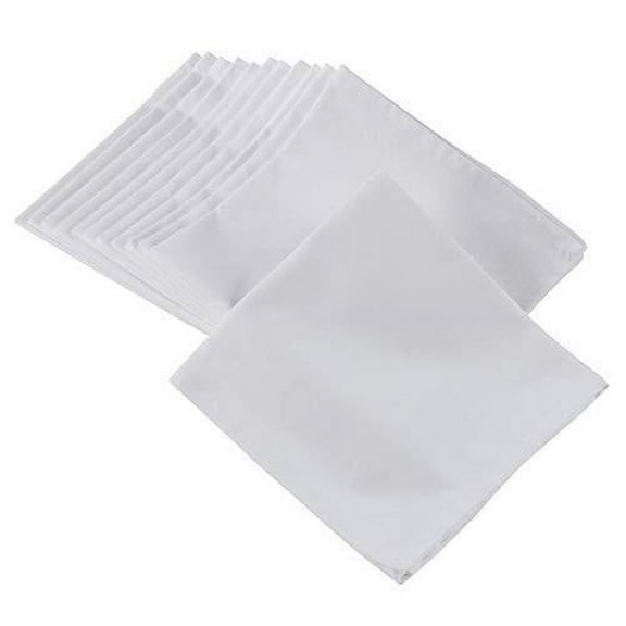 Fennco Styles Solid Bold Colors 20-Inch Square Cotton Cloth Napkin - 16 Colors (White, Sold per 12)