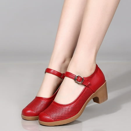 

HIBRO Women Ladies Rumba Waltz Prom Ballroom Latin Salsa Dancing Singles Leather Shoes