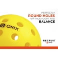 thumbnail image 2 of Recruit by ONIX Pickleball Pure Outdoor Balls (Yellow, 3-Pack), 2.5 lb, 2 of 11