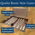 thumbnail image 2 of WE Games Travel Wood Inlaid Backgammon Board Game Set - 19 in., 2 of 11