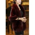 thumbnail image 4 of Chal de piel sintética, bufanda, abrigo cálido para invierno, capa para mujer, 4 of 5