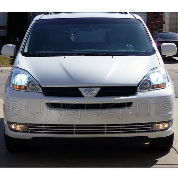 For 2004 2005 Toyota Sienna White Head Lamp Light Bulbs Replacement Bright Upgrade Pair Set
