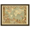 thumbnail image 1 of Maps British Empire 1886 Imperial Illustrated People World A4 Artwork Framed Wall Art Print, 1 of 4