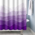 thumbnail image 5 of Tchckioa 72x84 Inch Gradient Purple Shower Curtain,Waterproof Hooks Bath Curtain Decor for Bathroom, 5 of 6