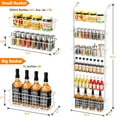 thumbnail image 3 of FOUKUS Over the Door Pantry Organizer: 6 Tier Stainless Steel Kitchen Organizers and Storage, Hanging Spice Rack, Easy to Install - White, 3 of 6