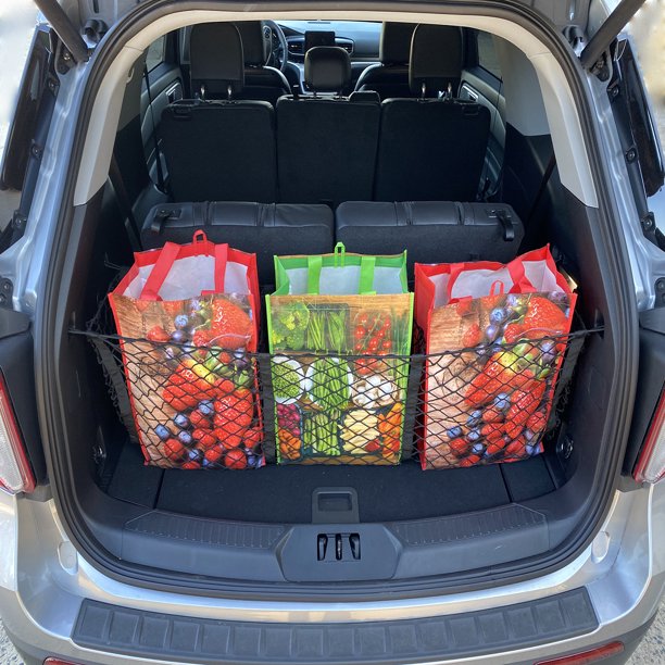 Envelope Style Trunk Cargo Net with 3 Pockets for Ford Explorer 2020