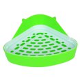 thumbnail image 2 of Greeniant Orinal geométrico para mascotas, caja de ropa de cama de esquina para inodoro de hámster, animales pequeños, Color de inodoro de plástico, Aseo de mascotas verde, 2 of 8