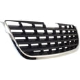 thumbnail image 3 of Grille Assembly Compatible With 2008-2010 Chrysler Town and Country Chrome Shell with Black Insert, 3 of 3