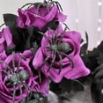 thumbnail image 7 of Taotanxi Halloween Decorations, 15Inch Artificial Spider Rose Leaf Floral Stems Halloween Branches Decoration, for Home Indoor Party Vase Arrangement Decor - Purple., 7 of 7