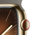 thumbnail image 3 of Apple Watch Series 9 [GPS + Cellular 45mm] Smartwatch with Gold Stainless Steel Case and Clay Sport Band - S/M. Fitness Tracker, ECG Apps, Always-On Retina Display, Water Resistant, 3 of 10