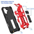 thumbnail image 2 of Case for iPhone 16 Heavy Duty Cover with Kickstand Magnetic Car Mount, Dual-Layers Rugged PC + Silicone Shockproof Anti-Scratches Protective Case for iPhone 16, Red, 2 of 6