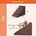 thumbnail image 2 of Graflsoa 5-Tier Washable Pet Stairs for Small Dogs and Cats, Non-Slip Steps for Bed or Sofa, Blue, Gray, or Coffee Options, Compact Design, Easy Assembly, 2 of 6