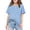 Light Blue, variant on Girls Oversized T Shirts with Pocket Short Sleeve Basic Crewneck Summer Casual Loose Tops Clothes