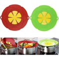 thumbnail image 1 of tapas antiderrames, protección contra desbordes, 10,2", verde y rojo, 1 of 5