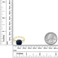 thumbnail image 5 of Gem Stone King 4.72 Ct Cushion Blue Sapphire 18K Yellow Gold Plated Silver Ring, 5 of 5