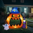 thumbnail image 4 of 6.9ft Pumpkin Inflatable Halloween Decoration, Halloween Decor with Build-in LEDs for Party, Yard Decor for Garden, Lawn, Party, Holiday, Waterproof, 4 of 9