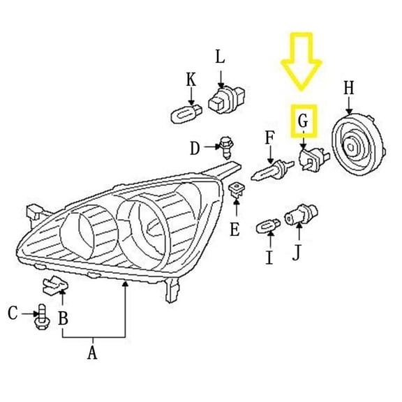 Furulu 2PC H1 Halogen Headlight Bulb Socket Holder For Honda CR-V Prelude Acura RL TSX