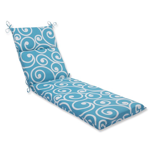 Pillow Perfect Outdoor/ Indoor Best Turquoise Chaise Lounge Cushion