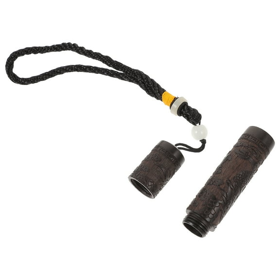 Qnmwood Portable Wooden Toothpick Holder Pocket Dispenser Travel Handmade Box